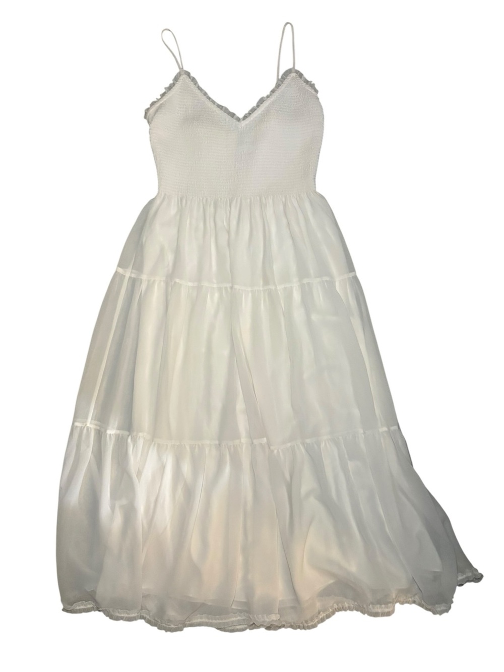 Wilfred White Maxi Dress with Lace Trim